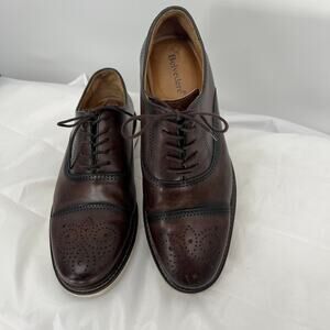 BELVEDERE 'Lampard' Men's Lace up Leather Oxford Shoes 8.5D Officewear Preppy